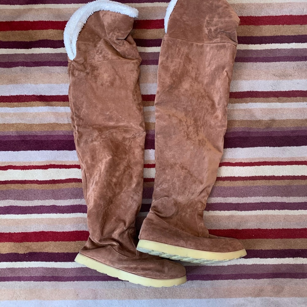 Thigh high winter boots